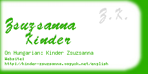 zsuzsanna kinder business card